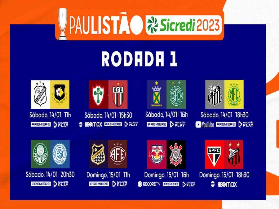 Campeonato Paulista 2023 será transmitido a partir de domingo na